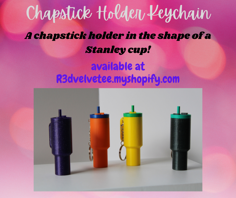 Tumbler Style Chapstick Holder Keychain