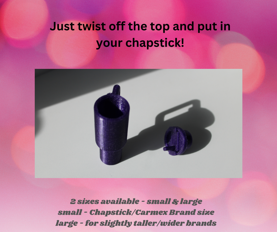 Tumbler Style Chapstick Holder Keychain