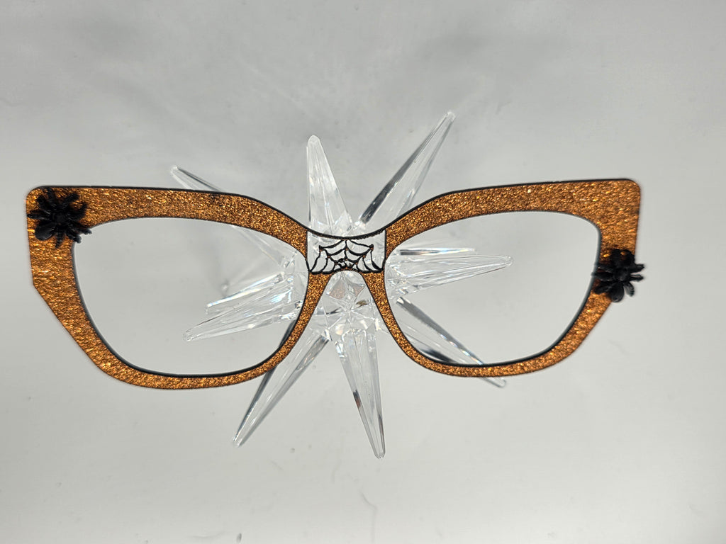 Orange Glitter Webs