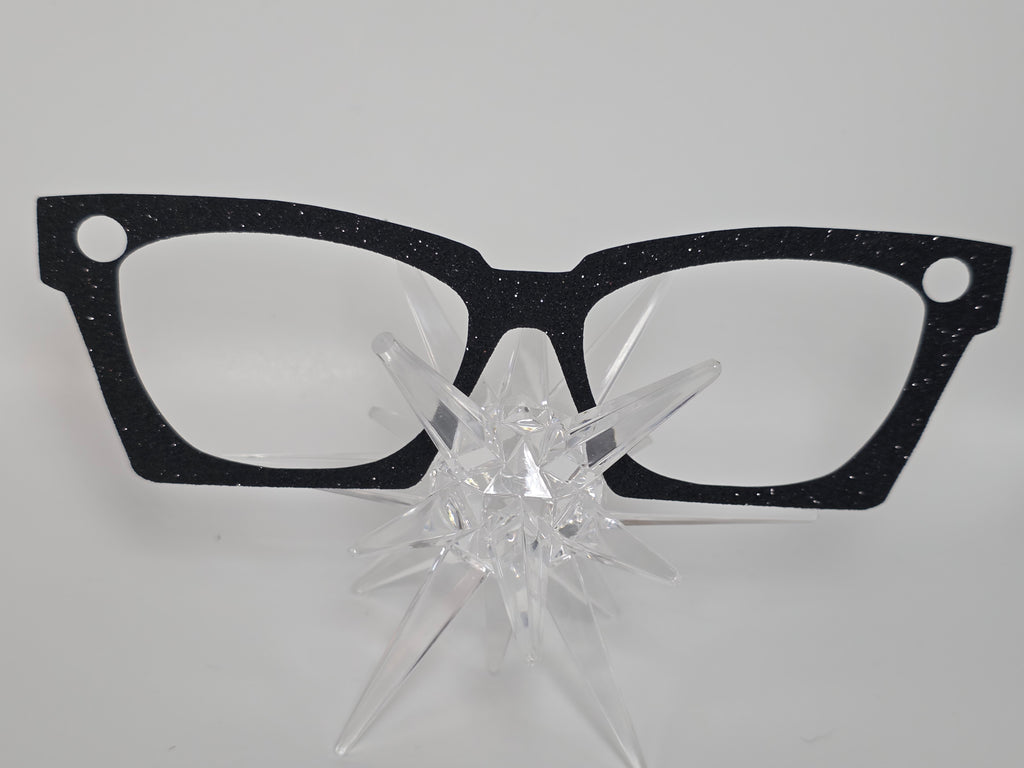 Silver Mirror/Black Glitter Slip