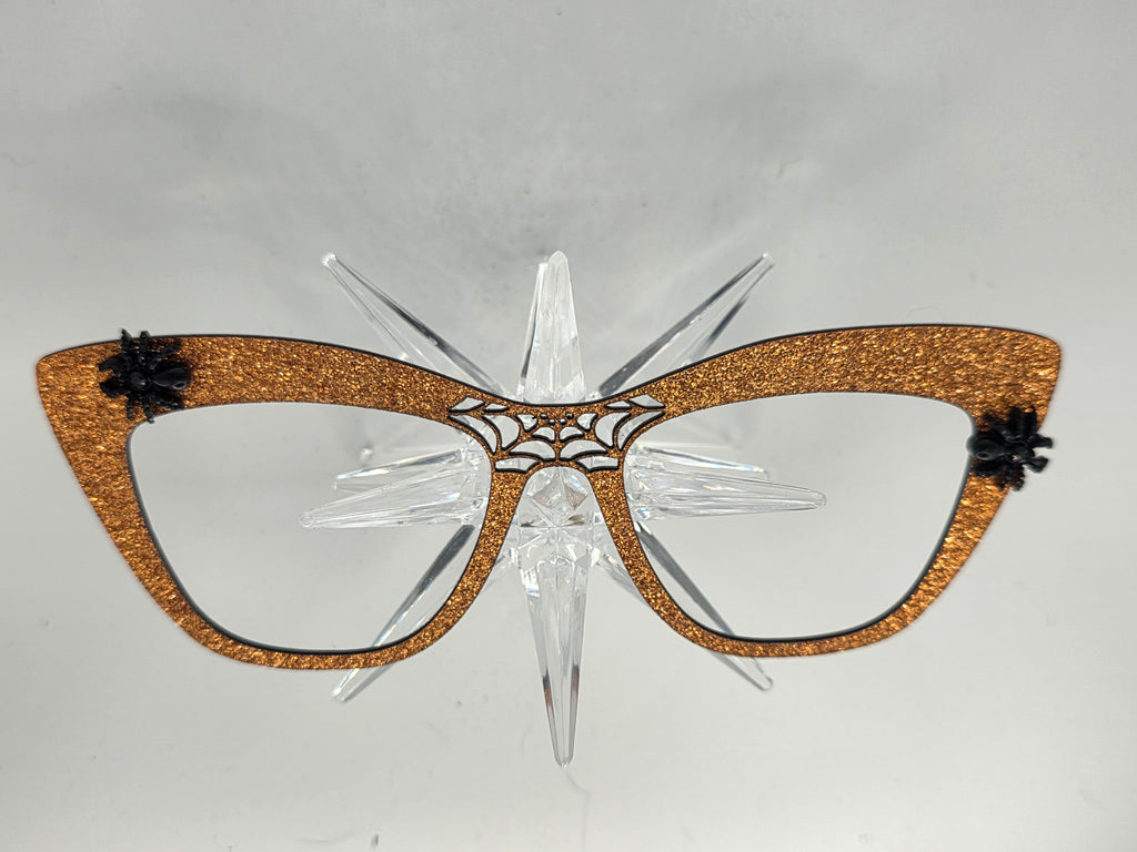 Orange Glitter Webs