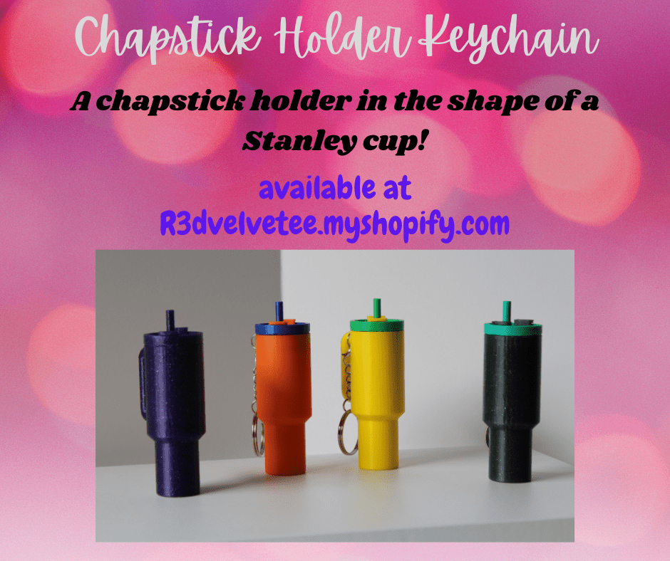 Tumbler Style Chapstick Holder Keychain - R3dvelvetee