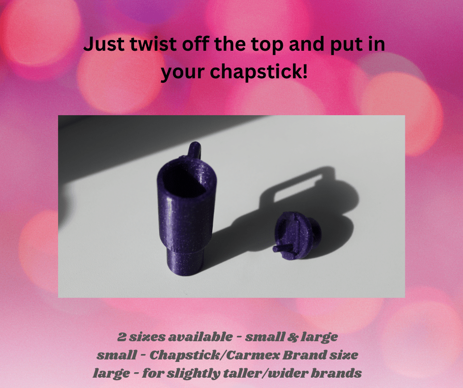Tumbler Style Chapstick Holder Keychain - R3dvelvetee
